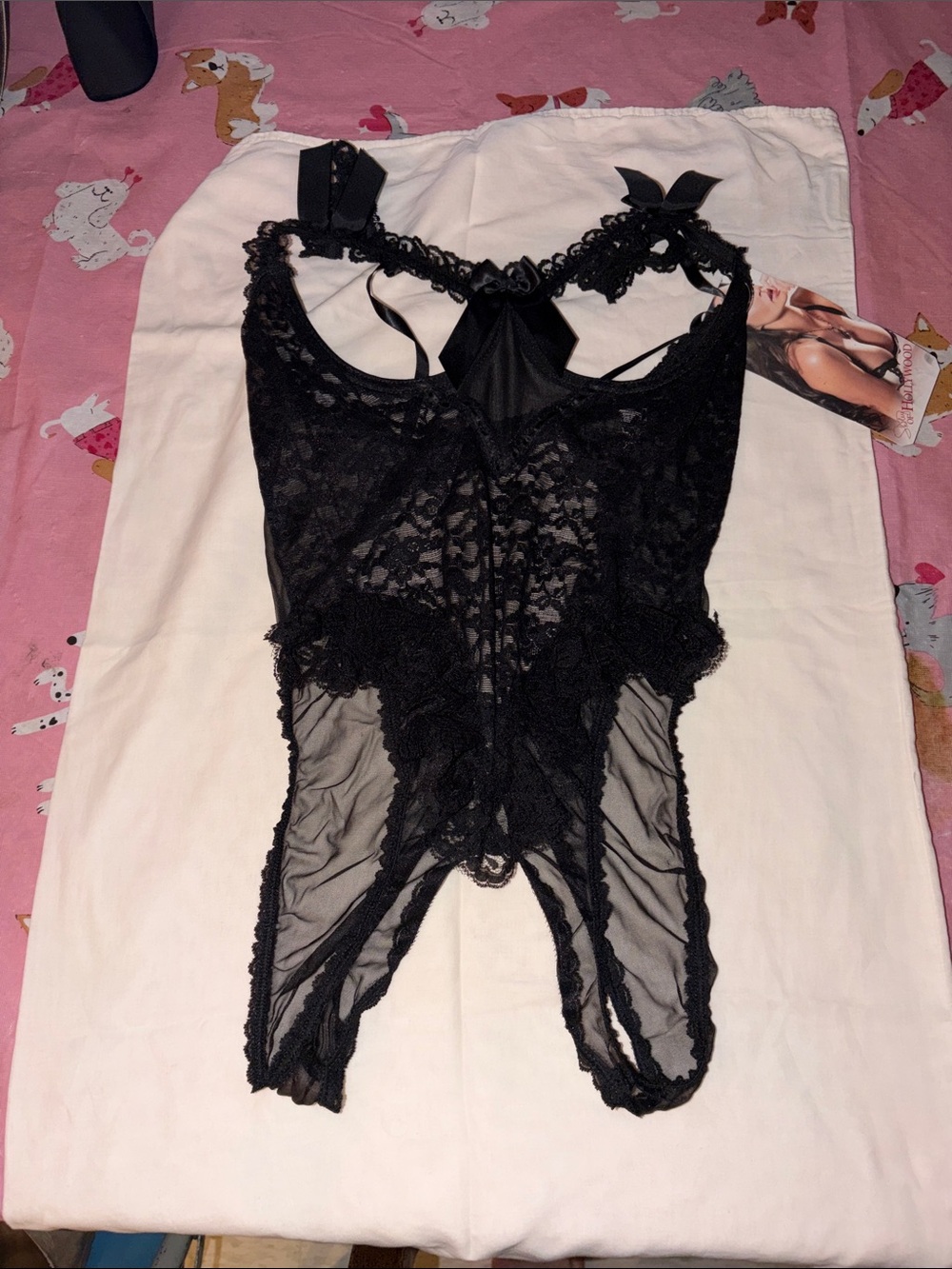 Vintage Maidenform Black Lace Sheer Bodysuit Shapewear